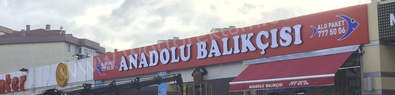 Anadolu Balıkçısı Pleksi Kutu Harf Işıklı Tabela!