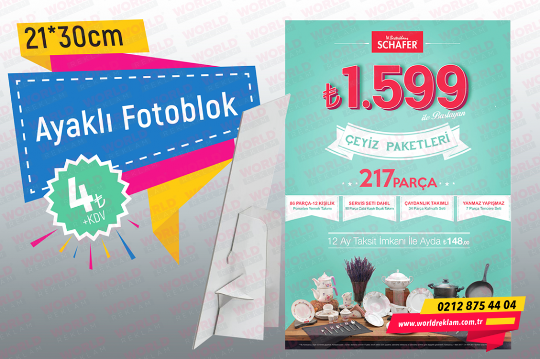 Ayaklı Fotoblok Panosu