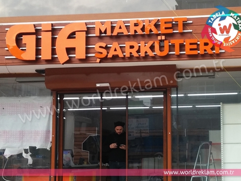 Gia Market Işıklı Pleksi Kutu Harf,